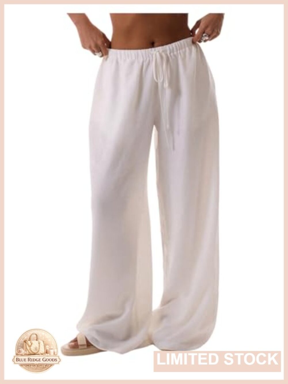 Wide Leg Linen Pants Mesh Beach Cover Up Palazzo Pants Loose Fit Resort Wear